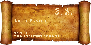 Barna Maxima névjegykártya